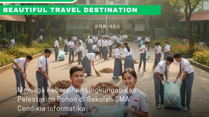 Menjaga Kebersihan Lingkungan dan Pelestarian Pohon di Sekolah SMA Cendikia Informatika